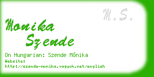 monika szende business card