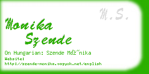 monika szende business card